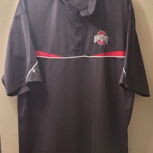 Holloway Men's Ohio State Polo with Red and White Stripes XL